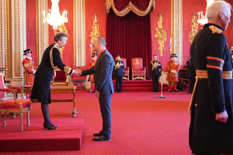 Christopher Boardman, from Wirral, is made a Commander of the Order of the British Empire by the Princess Royal at Buckingham Palace. The honour recognises services to Active Travel