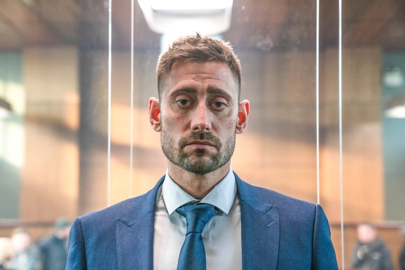 Michael Socha as PC Justin Mitchell in Showtrial