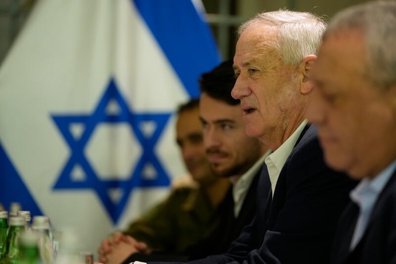 Benny Gantz is meeting US officials (Mark Schiefelbein/AP)