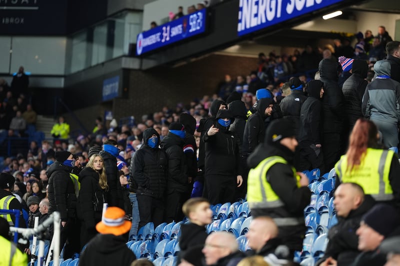 Rangers fan group The Union Bears staged a walkout on Sunday