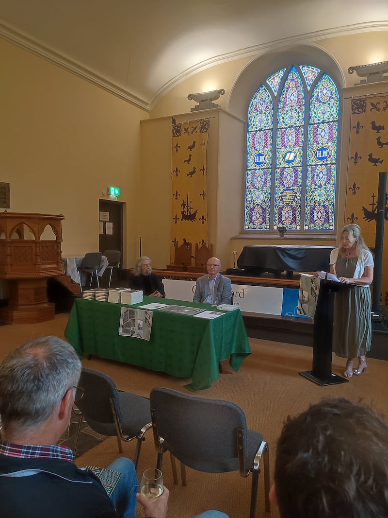 Our Troubles book launch  in Carlingford by local councillor, Fiona Mhic Conchoille