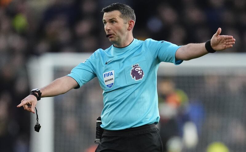 Referee Michael Oliver, pictured, has faced abuse in recent days