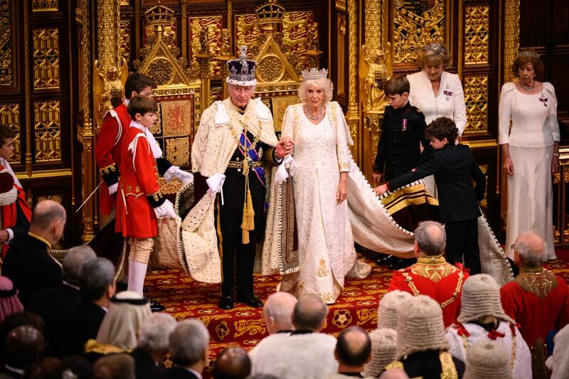 The King and Queen Camilla at the State Opening of Parliament 2023