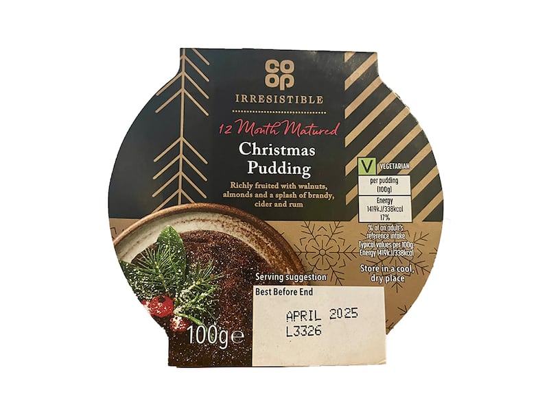 Co-Op Christmas pudding