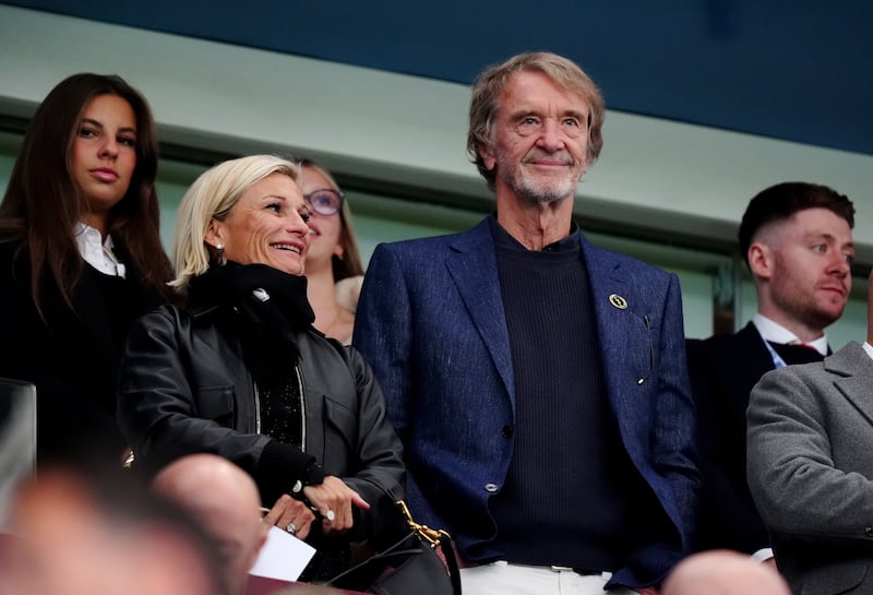 Sir Jim Ratcliffe attended Manchester United’s draw with Aston Villa earlier this month