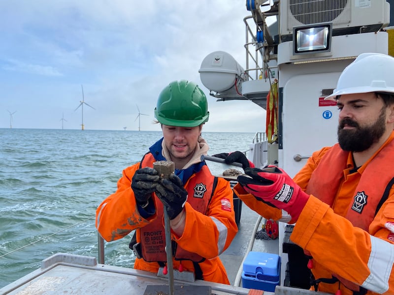 Researchers from the University of Essex took samples from the seabed near one of the UK’s oldest active offshore windfarms off the coast of Cumbria.