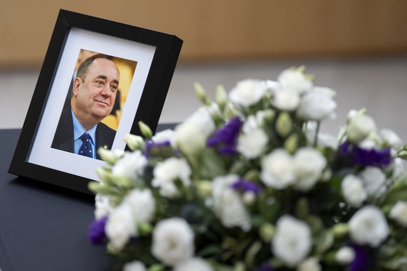 A book of condolences was set up at the Scottish Parliament following Alex Salmond’s death