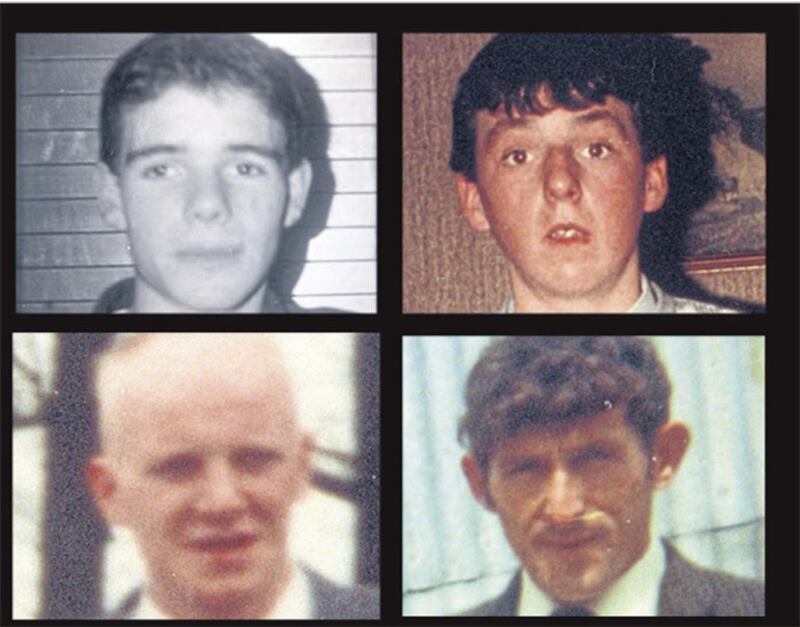 Clockwise from top, Boyle&#39;s Bar victims Dwayne O&#39;Donnell, Malcolm Nugent, John Quinn and Tommy Armstrong 