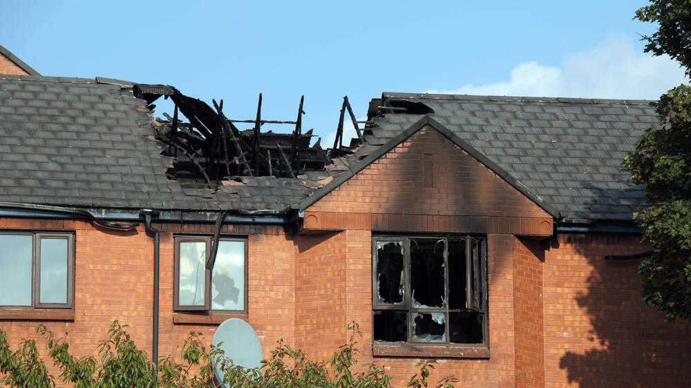 The scene of the blaze in The Mount area of east Belfast. Picture by Cliff Donaldson 