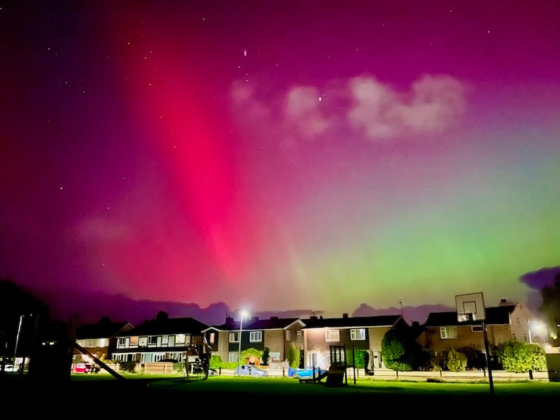 A resident of Cromer, Norfolk, captured the Northern Lights as it lit up skies over their home