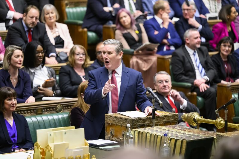 Sir Keir Starmer at PMQs (Maria Unger/AP)