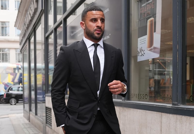 Kyle Walker arriving at the Central Family Court in London