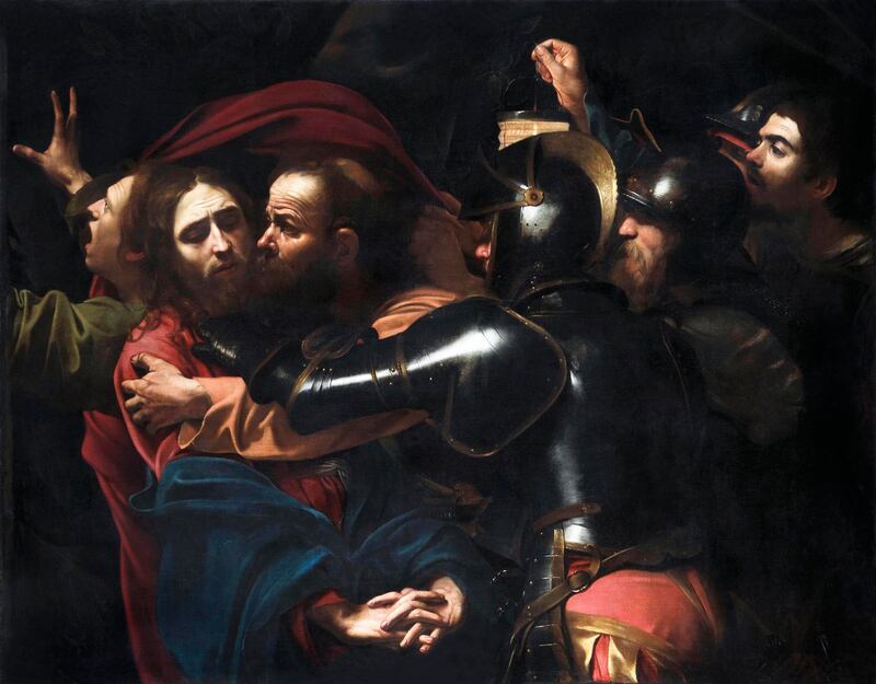 Caravaggio (Michelangelo Merisi da) (1571–1610), The Taking of Christ, 1602.On indefinite loan to the National Gallery of Ireland from the Jesuit Community, Leeson St, Dublin, who acknowledge the kind generosity of the late Dr Marie Lea-Wilson, 1992. Image, National Gallery of Ireland