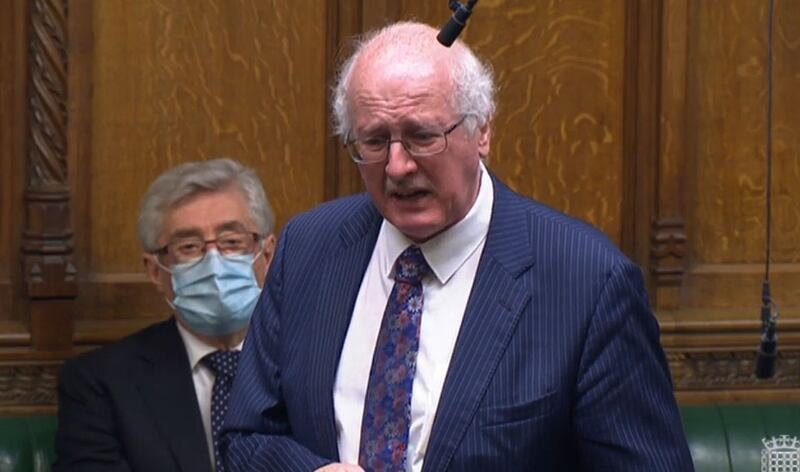 DUP MP Jim Shannon in the House of Commons, Westminster