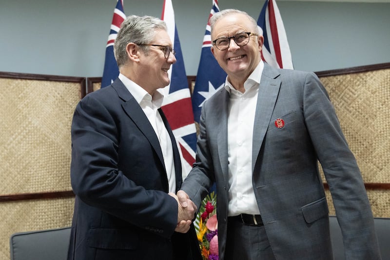 Prime Minister Sir Keir Starmer during a bilateral meeting with Australian Prime Minister Anthony Albanese