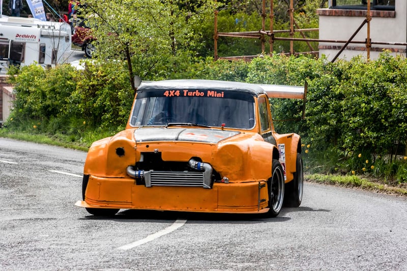 Allan McDonald brought his wild Mini Evo 4wd to the 2017 Craigantlet Hill Climb. Picture by Declan McPhillips.