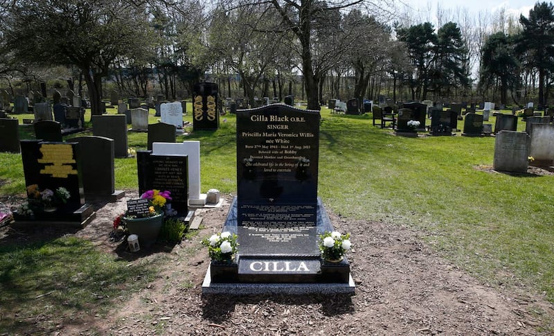 Cilla Black’s grave