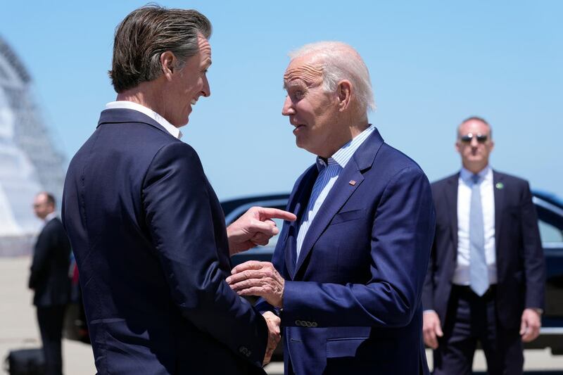 Gavin Newsom and Joe Biden