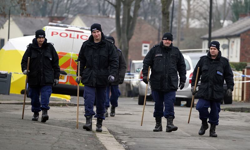 Police searching for evidence after Kennie died in Thirlmere Avenue, Stretford