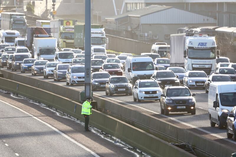 There were long traffic delays in the area. PICTURE: MAL MCCANN