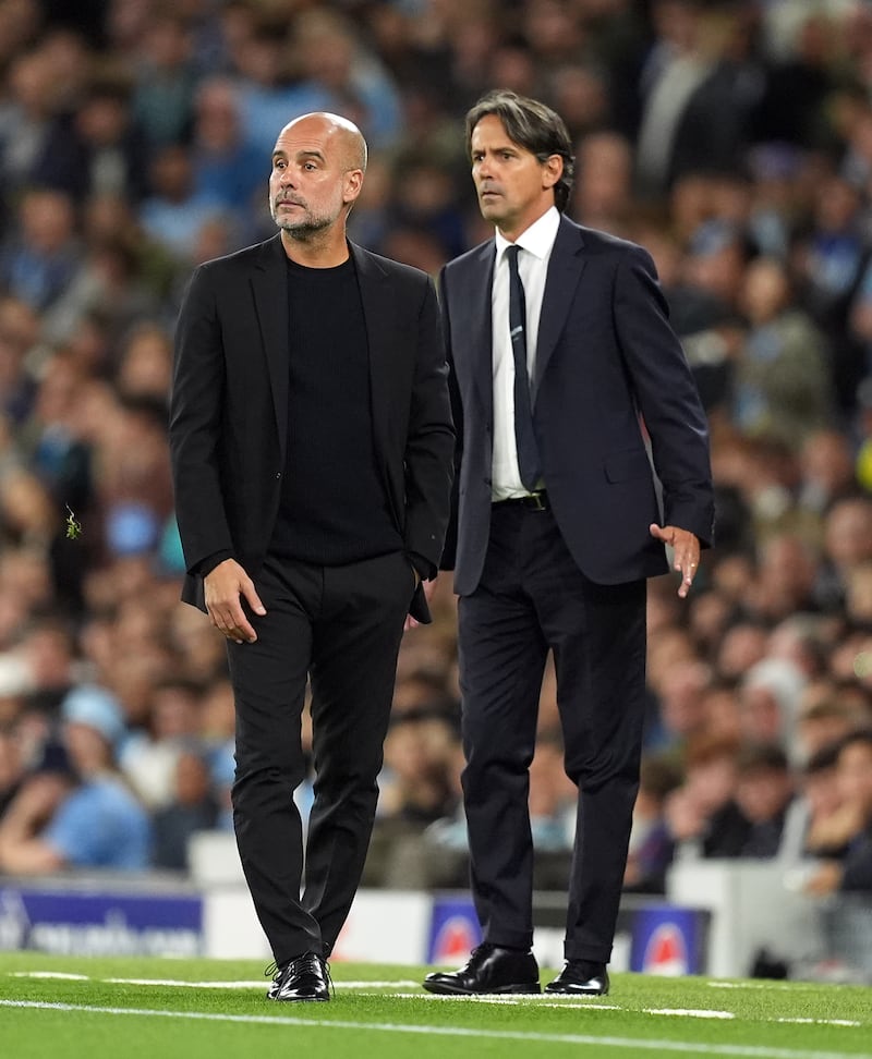 Inzaghi saw his side held by Pep Guardiola’s Manchester City