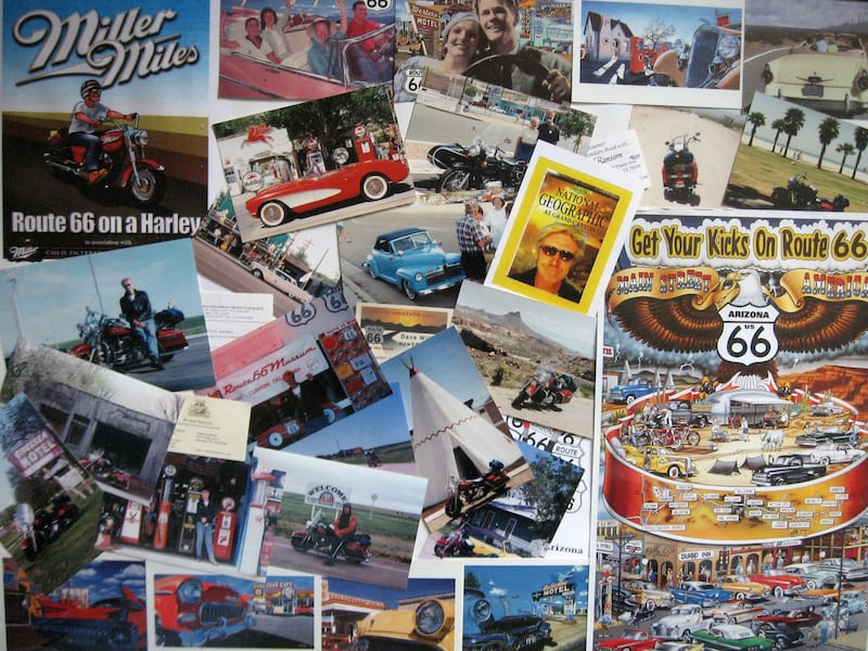 Route 66 collage from Geoff's original trip 24 years ago