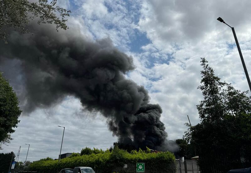 NIFRS at the scene of a fire in Mallusk.
PICTURE COLM LENAGHAN