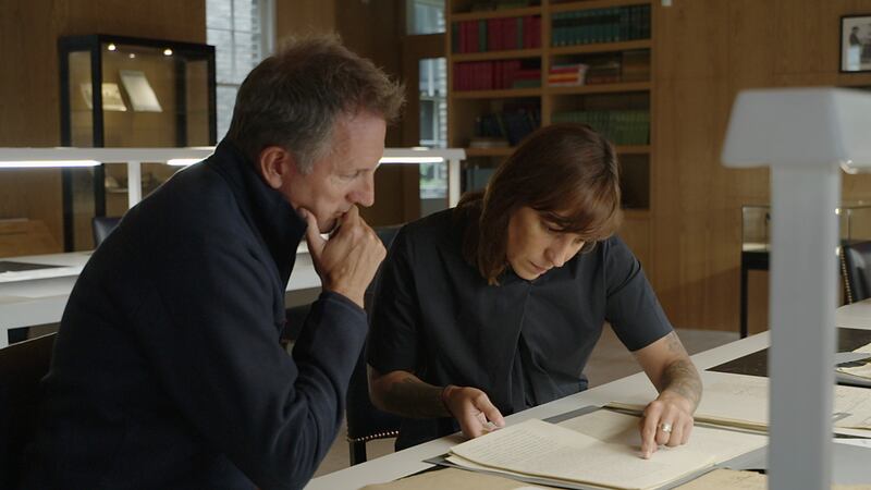 Cecile Chémin and Tony Connelly at the Military Archives in Dublin