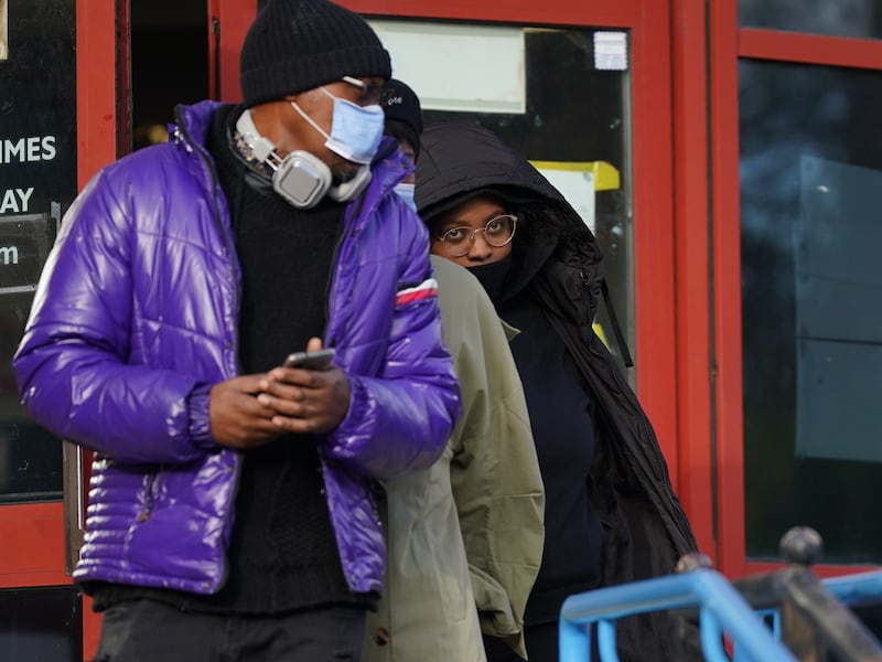 Deveca Rose (right) leaves Bromley Magistrates’ Court, south London