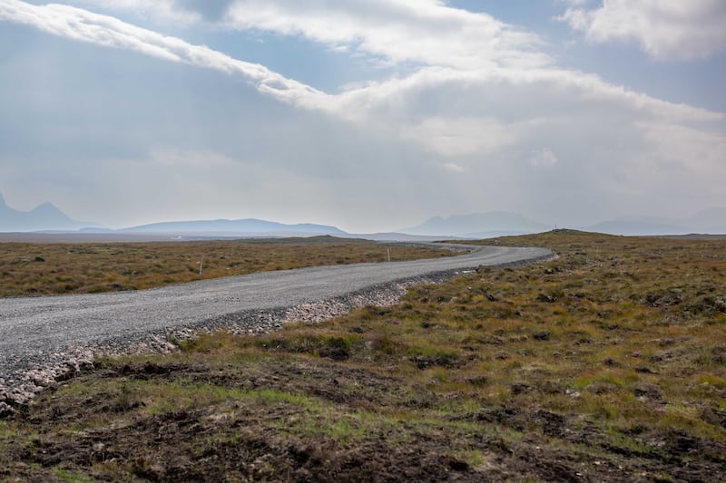 The road is designed to float on the peat and not destroy the fragile habitat