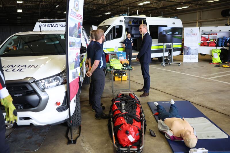 William talks RAF Mountain Rescue Service personnel