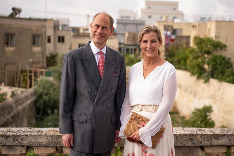 The Duke and Duchess of Edinburgh during a trip to Malta in October