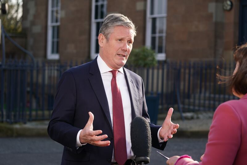 Labour leader Keir Starmer, arrives for a gala dinner at Hillsborough Castle