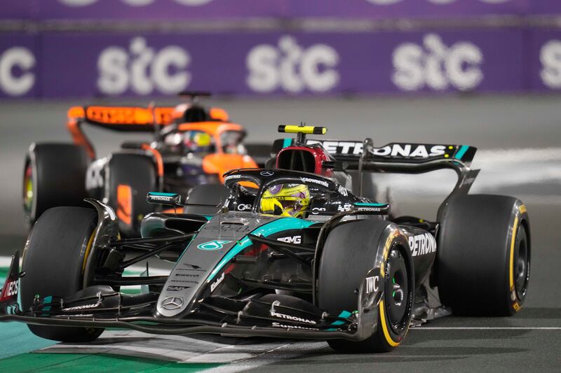 Lewis Hamilton finished ninth in Saudi Arabia (Darko Bandic/AP)