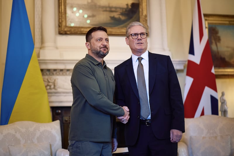 Prime Minister Sir Keir Starmer with Ukrainian President Volodymyr Zelensky in July 19