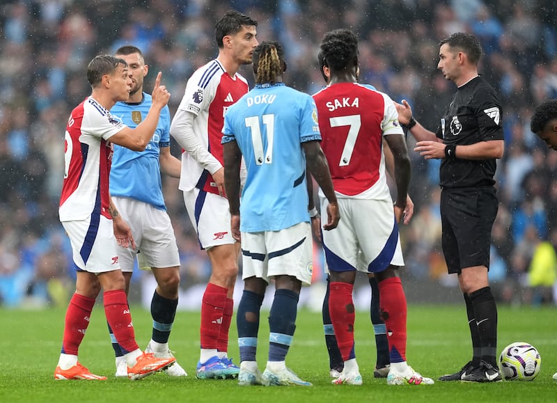 Leandro Trossard’s red card added to the controversy in Arsenal’s clash with Manchester City