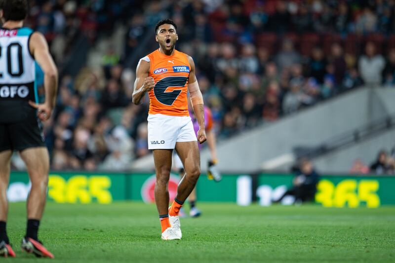 Callum Brown played a central role GWS Giants' AFL Finals win over Port Adelaide on Saturday