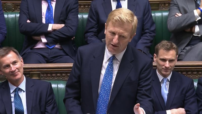 Shadow deputy prime minister Oliver Dowden during Prime Minister’s Questions