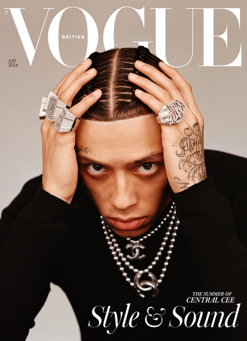 Rapper Central Cee stars on the cover of British Vogue’s July cover