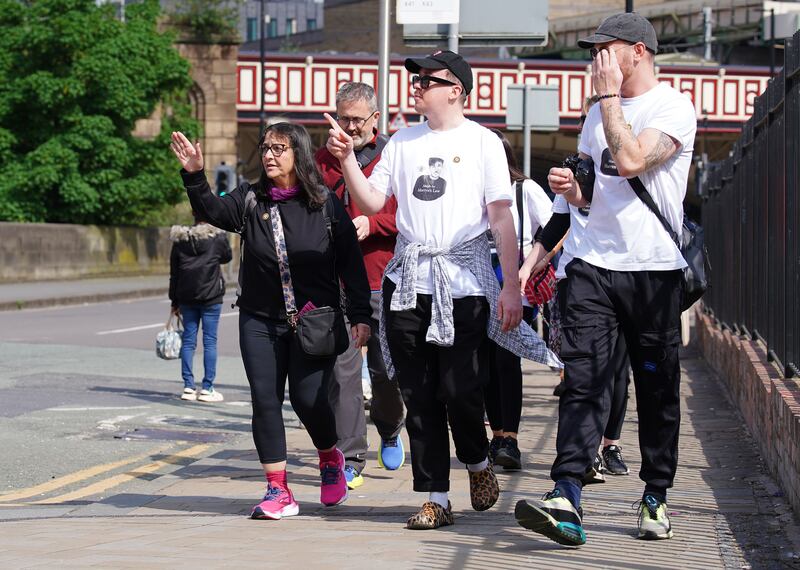 Ms Murray set off on the 200-mile walk from the Manchester Arena to Downing Street on May 7