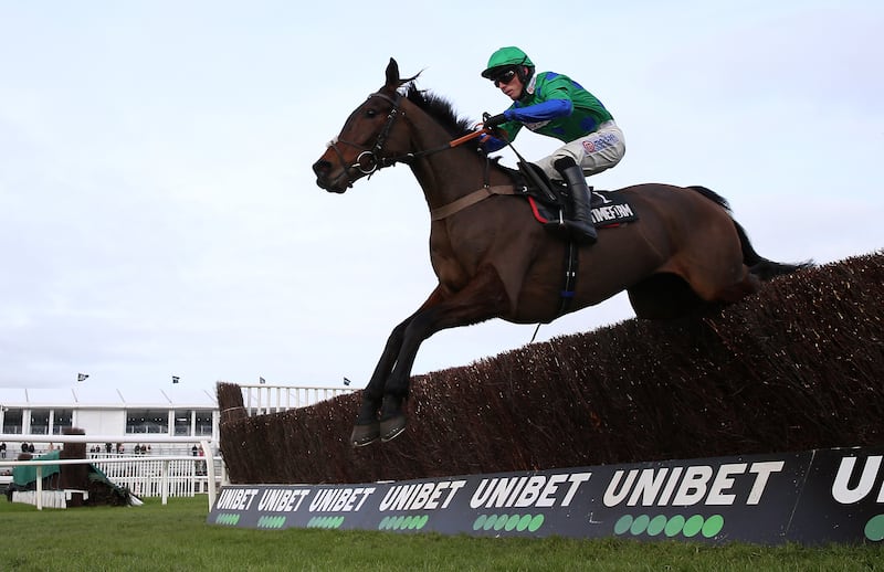 Geinny's Destiny jumps a fence