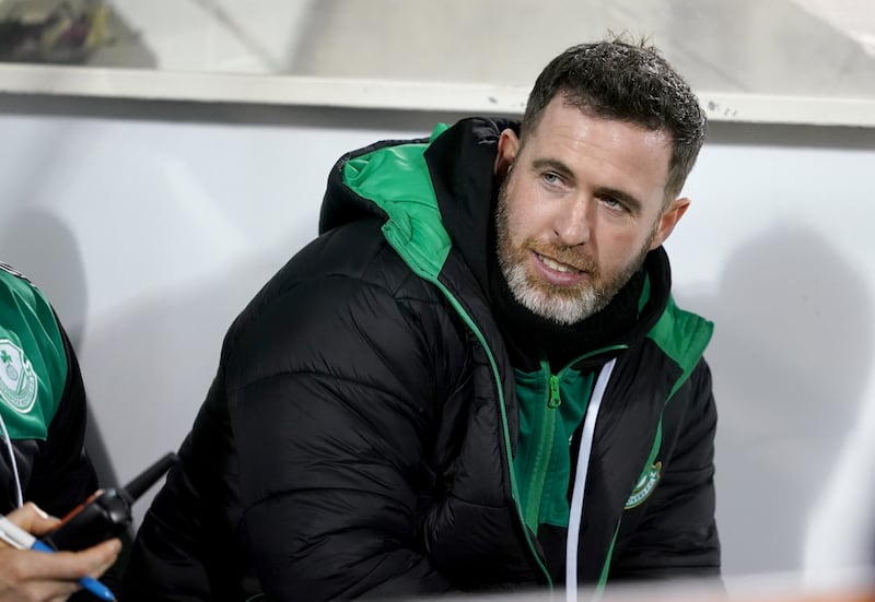 Shamrock Rovers manager Stephen Bradley in the dugout before the UEFA Europa Conference League Group F match at Tallaght Stadium, Dublin. Picture date: Thursday October 27, 2022.