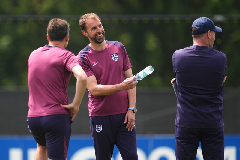England manager Gareth Southgate oversaw training