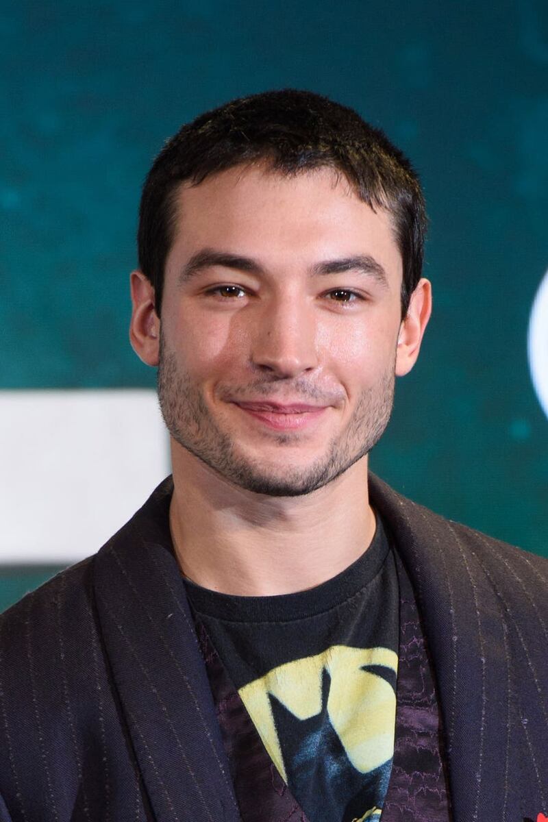 Ezra Miller attending a Justice League photo call in London in 2017