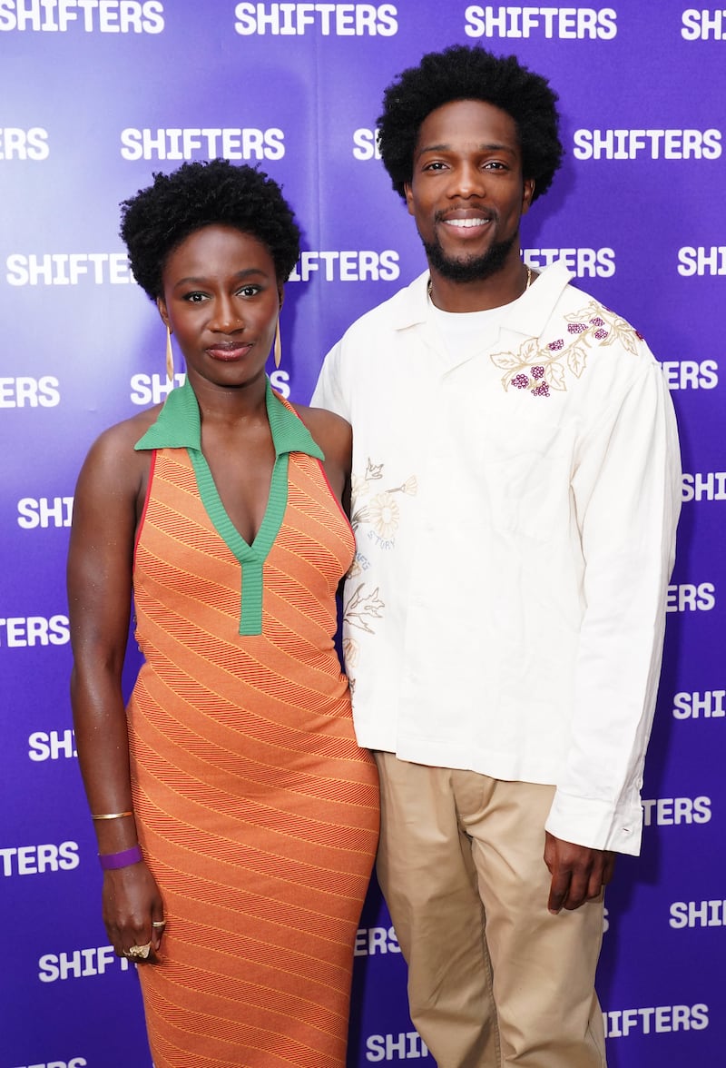 Heather Agyepong and Tosin Cole at the Shifters West End premiere