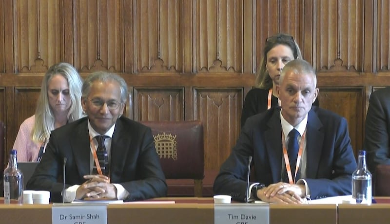 BBC chairman Samir Shah and BBC director-general Tim Davie appeared before the House of Lords’ Communications and Digital Committee in London