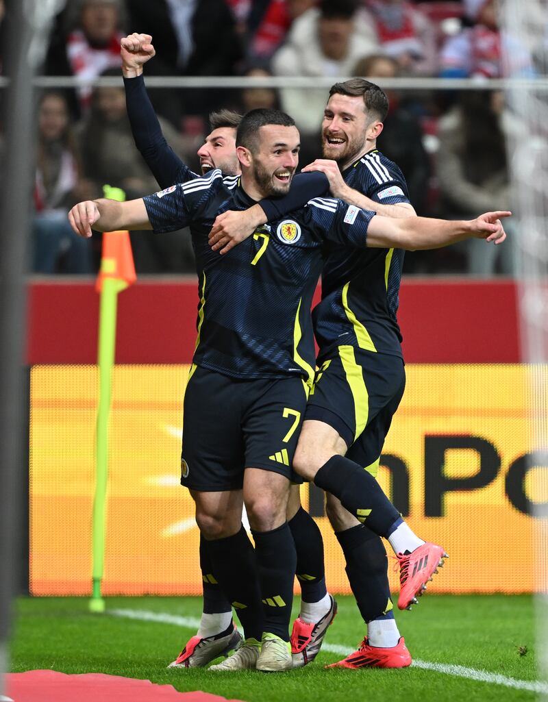 McGinn scored Scotland’s first goal in Poland