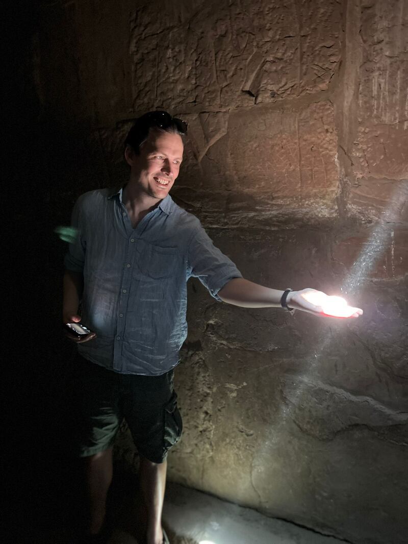David visited the inner sanctuary of Amon-Ra inside the Temple of King Ramses III at the Karnak temple complex in Luxor
