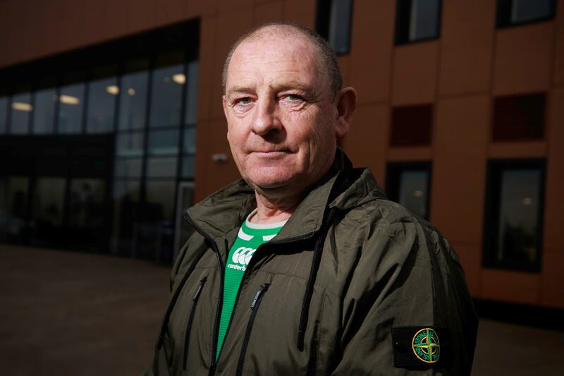 Former republican Patrick “Muck” Muckian and loyalist prisoner Lewis Lyttle (not pictured) who both served time in the Maze during the Troubles are working together at Black Mountain Shared Space (BMSS) to tell their stories in a cross-community reconciliation project at a former interface area along the Belfast Peace Wall’s in west Belfast. PA Photo. Picture date: Thursday January 05 2024. See PA story ULSTER Reconciliation. Photo credit should read: Liam McBurney/PA Wire