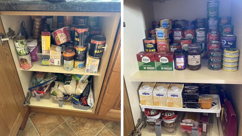 Tiered shelving can make a huge difference to food storage
